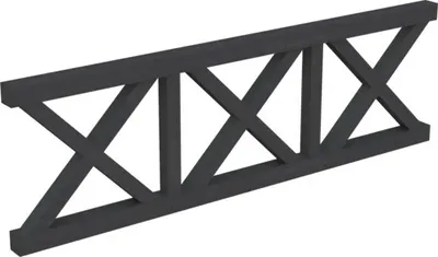 Produktbild von Brüstung Andreaskreuz SKAN HOLZ 270 x 84 cm anthrazit