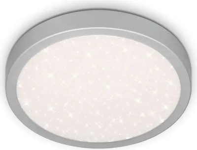 Immagine prodotto di BRILONER - Plafoniera LED con decorazione a stella, plafoniera LED piatta, temperatura di colore bianco neutro, Ø280 mm, colore argento
