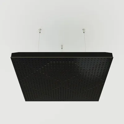 Immagine prodotto di Set di 4 pannelli acustici WILDS in velluto, 50x50x5 cm, nero/grigio