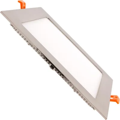 Produktbild von LED Einbaustrahler flach Eckig SuperSlim 18W Silber Ausschnittmasse205x205 mm 6000K Kaltweiß