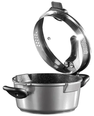 Image de STONELINE® FUTURE casserole 24 cm | avec couvercle en verre et passoire