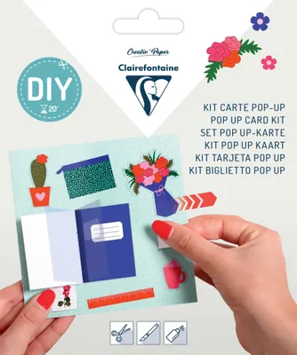 Produktbild von Set POP-UP, Doppelkarte 135 x 135 mm + Umschlag 140 x 140 mm - Aufmunterung