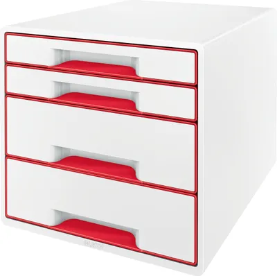 Immagine prodotto di Cassettiera Leitz WOW CUBE 52132026 4 cassetti bianco/rosso