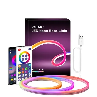 Produktbild von LED-Streifenlicht, Musik-Synchronisation, Farbwechsel, App-gesteuert