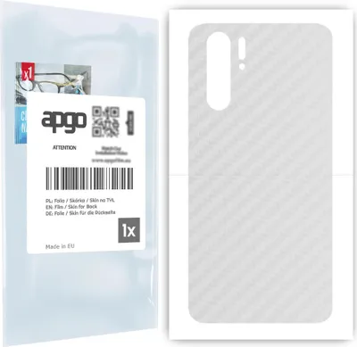 Produktbild von apgo Rückseite Schutzfolie für Huawei P30 Pro -  Hinten Schutzfolie Carbon Transparent (durchsichtig), Rückseite Folie schützt vor Kratzern und Fingerabdrücken
