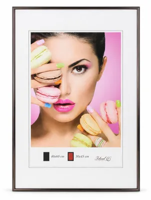Produktbild von Photo Style Kunststoff Bilderrahmen Fotorahmen Wanddeko Collage Foto Poster - Farbe: Stahl | Format: 40x60