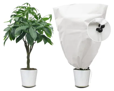Produktbild von Winterschutzsack für Pflanzen 60x80CM Weiß Vlies Atmungsaktiv Zugband