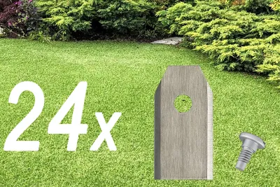 Zdjęcie produktu dla 24x Noże do robota koszącego | Ostrza do Husqvarna Automower | Gardena Sileno