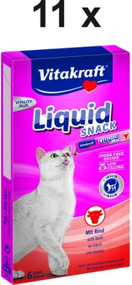 Produktbild von Vitakraft Katzensnack Cat Liquid Snack Rind - 11 x 90g
