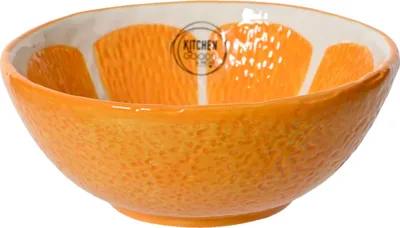 Produktbild von Schale 15x6cm Keramik in Orangen Form Orange / Weiß