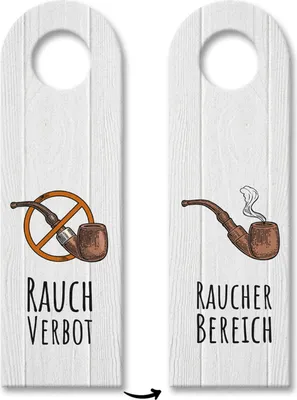 Produktbild von Rauchverbot - Raucherbereich Türhänger Warnschild Türschild Hinweisschild filz