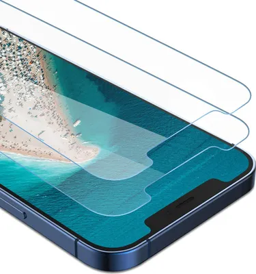 Immagine prodotto di 2 protezioni in vetro temperato per iPhone 12 Mini, display da 5,4 pollici, modello 2020
