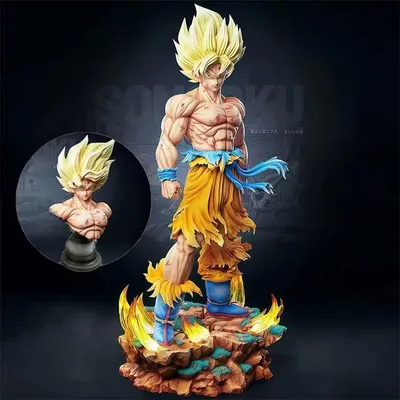 Produktbild von Dragon Ball Z Son Goku Figur LED Basis Super Saiyajin Action-Figur Sammler Spielzeug Geschenk