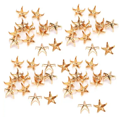 Produktbild von Sternnieten - 10 mm Sternklauennägel für Lederhandwerk - 200 Stück