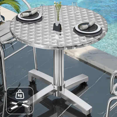 Produktbild von CBC | Aluminium Bistro Tisch | Ø:H 60 x 78 cm | Rund | Zusatzgewicht | Bistrotisch Gastro Tisch