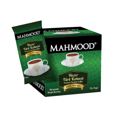 Produktbild von Mahmood Coffee Instant Türkischer Kaffee mit Zucker, 12 Sticks x 9 g