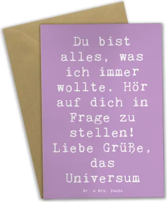 Produktbild von Mr. & Mrs. Panda Glückwunschkarte Spruch Hoffnung und Selbstliebe - Lavendeltraum - Geschenk, Gefühl, einladungskarten, Zitat, osterkarte, weihnachtskarten, Licht, Mut