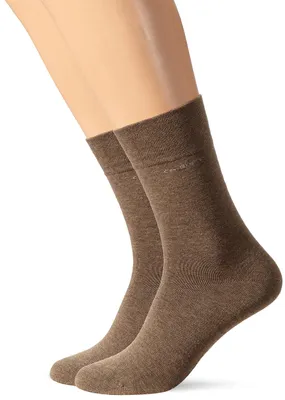 Productafbeelding van Camano uni sokken, 2-pack, effen kleur, met verstevigde tenen en hielen, voor dames