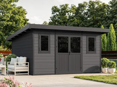 Produktbild von WPC Gartenhaus Modell Style DeLuxe 15,0 m²