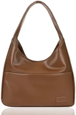 Produktbild von Dailygoods - Aucuu Leder Schultertasche, Retro Schultertasche, Oboe Tragetasche, Damen Tragetasche, Vintage Leder Schultertasche, große Kapazität Achseltasche mit Magnetschnalle für College Schule Tagestasche Reisen