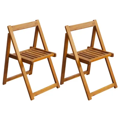 Produktbild von Klappbare Gartenstühle 2 Stk. Massivholz Akazie