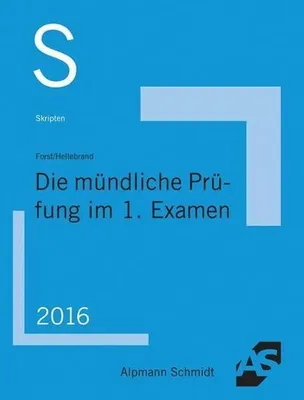 Produktbild von Die mündliche Prüfung im 1. Examen