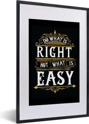 Produktbild von MuchoWow® MuchoWow® Gerahmtes Poster Briefe - Retro - Gold - Zitat 40x60 cm - Poster mit zchwarzem Bilderrahmen - Poster in Rahmen