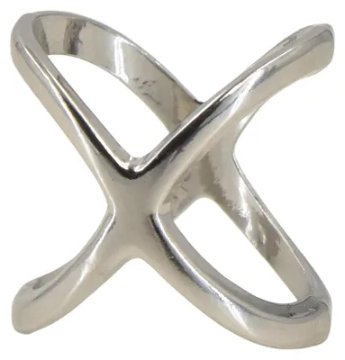 Produktbild von styleBREAKER Schalring Schalhalter im X Design | versilbert oder vergoldet | Schal Clip Schmuck zum Schals Binden für leichte dünne Schals und Tücher