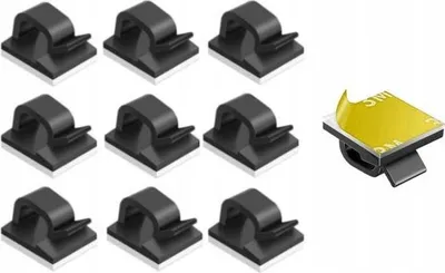 Zdjęcie produktu dla Uchwyt Klips Organizer Zaczep Samoprzylepny Do Kabli 10El. 5Mm Kd10085