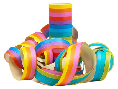 Produktbild von 3er Pack Luftschlangen Pastell bunt 4m, 18 Wurf