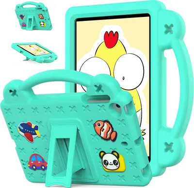 Image de Etui de protection pour iPad mini 1/2/3/4/5, étui mignon pour enfants, antichoc avec poignée et support Vert