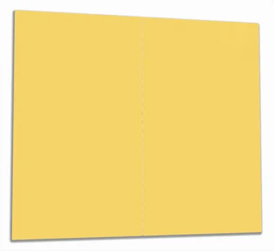 Produktbild von Wallario Herdabdeckplatte aus Glas, Größe 60 x 52 cm 2-teilig, Motiv Pastellgelb