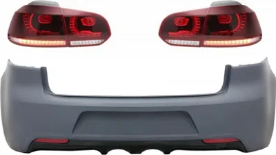 Produktbild von Stoßstange für VW Golf 6 08-13 R20Look Rückleuchten Full LED Kirsche Rot LHD RHD.