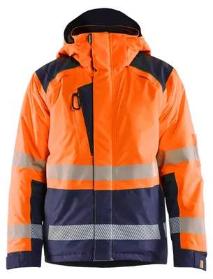 Produktbild von Blakläder High Vis Winterjacke 4455, Farbe:High Vis Orange/Marineblau, Größe:XXXL