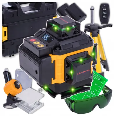 Obrázek produktu pro ZLARO Laserová vodováha 360° 16 linií stativ zelená