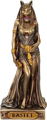 Produktbild von Ägyptische Göttin Bastet, Miniatur, bronziert/coloriert