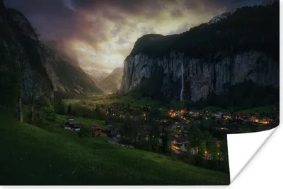 Produktbild von MuchoWow® Poster Lauterbrunnen in der Schweiz 120x80 cm - Bilder