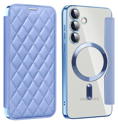 Obrázek produktu pro Pro Samsung Galaxy S24 360° Full Body Magsafe RFID Anti Data Theft Synthetic Leather Case Smart Cover
