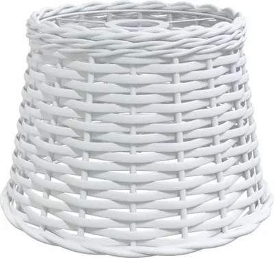 Produktbild von vidaXL Lampenschirm Weiß Ø25x17 cm Korbweide