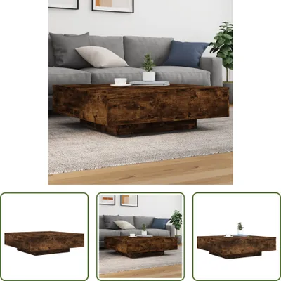 Produktbild von The Living Store Couchtisch Räuchereiche 100x100x31 cm Holzwerkstoff