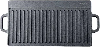 Produktbild von Wende-Grillplatte Gusseisen, 42,5 x 23 cm