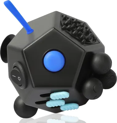 Produktbild von Fidget Cube mit 12 Seiten, Antistress Spielzeug, kompakt, für Büro und Reisen