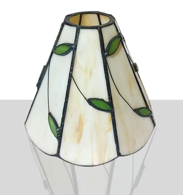 Ersatz-Lampenschirm Tiffany-Stil, weiß, 16,5 cm, für Kronleuchter & Wandleuchte