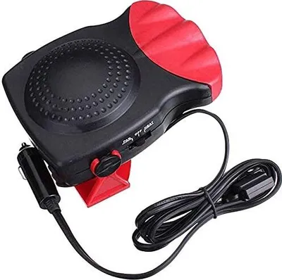 Image de 12V Ventilateur de chauffage de voiture 2 en 1 Pare-brise Demister, Ventilateur de chauffage portable de voiture, dégivrage et chauffage rapide des vitres,Rouge