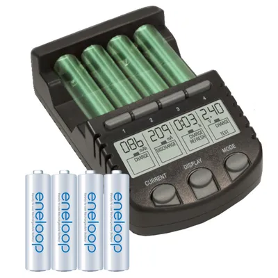Image de Panasonic eneloop Standard Micro AAA HR-4UTGA et BC-700 Chargeur rapide LCD
