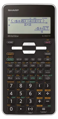 Produktbild von Sharp EL-W531TH, Tasche, Display-Rechner, Akku, Schwarz, Grau
