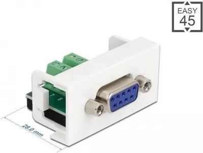 Image de DELOCK Adapter D-Sub 9 Pin St > Terminalblock 10 Pin weiß