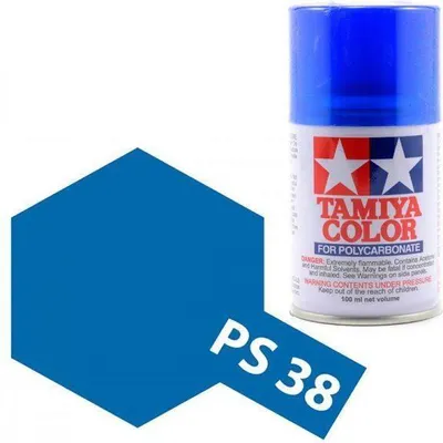 Obrázok produktu pre Tamiya PS-38 TRANSLUCENT BLUE farba v spreji 100ml na polykarbonát ( Lexan )