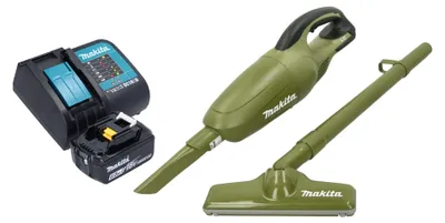 Image de Makita DCL 180 SGO Aspirateur à batterie 18 V 0,65 l Olive Outdoor Adventure Serie + 1x batterie 6,0 Ah + chargeur