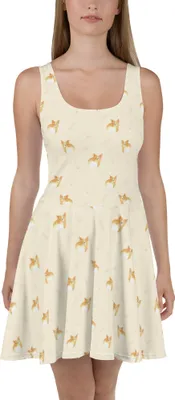 Produktbild von Mr. & Mrs. Panda Kleid Corgi Po L - Gelb - Geschenk, Minikleid, Sprüche, Corgie, Hund, Süß, Strandkleid, Ausgestelltes, Sommerkleid, Spruch, A-Linien-Kleid